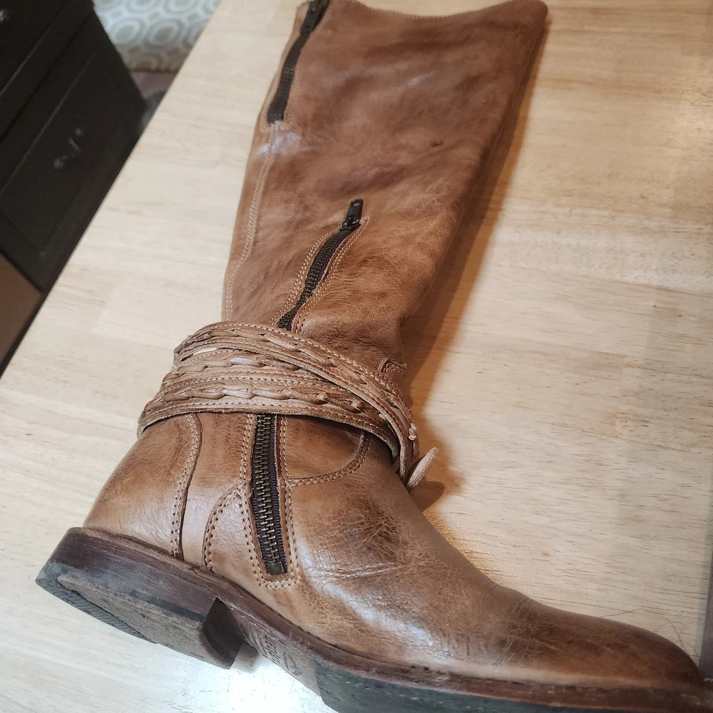 Bed|Stu Women's Eva Brown Leather Boots - Picture 10 of 11